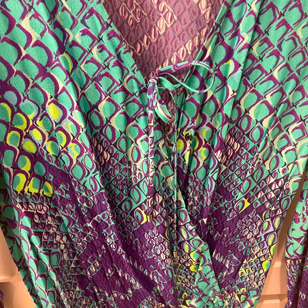 Hale Bob Size Small Colorful Snake Print Dress - image 5